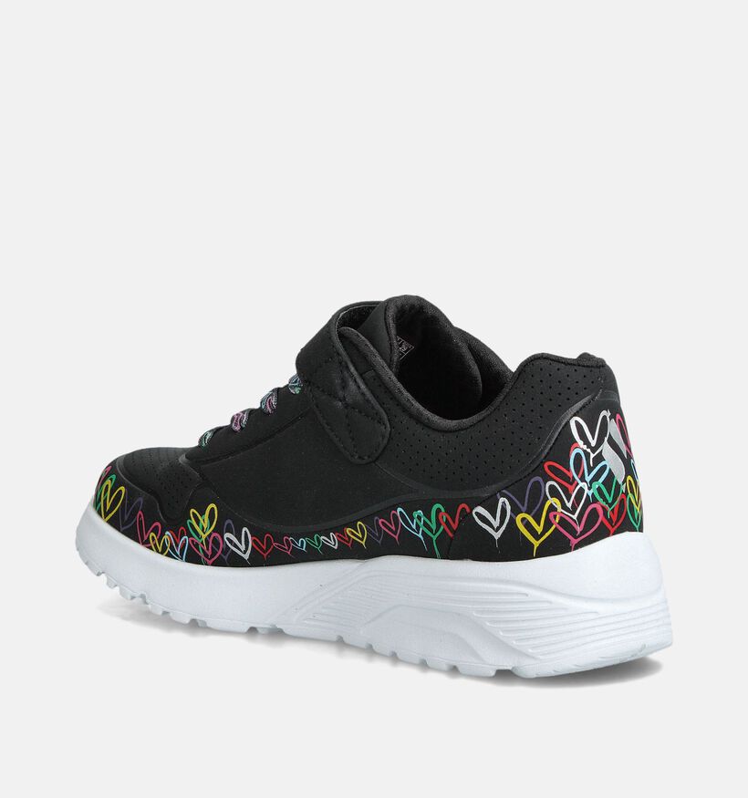 Skechers Uno Lite Baskets basses en Noir Skechers Uno Lite Baskets basses en Noir pour filles (360948) - pour semelles orthopédiques
