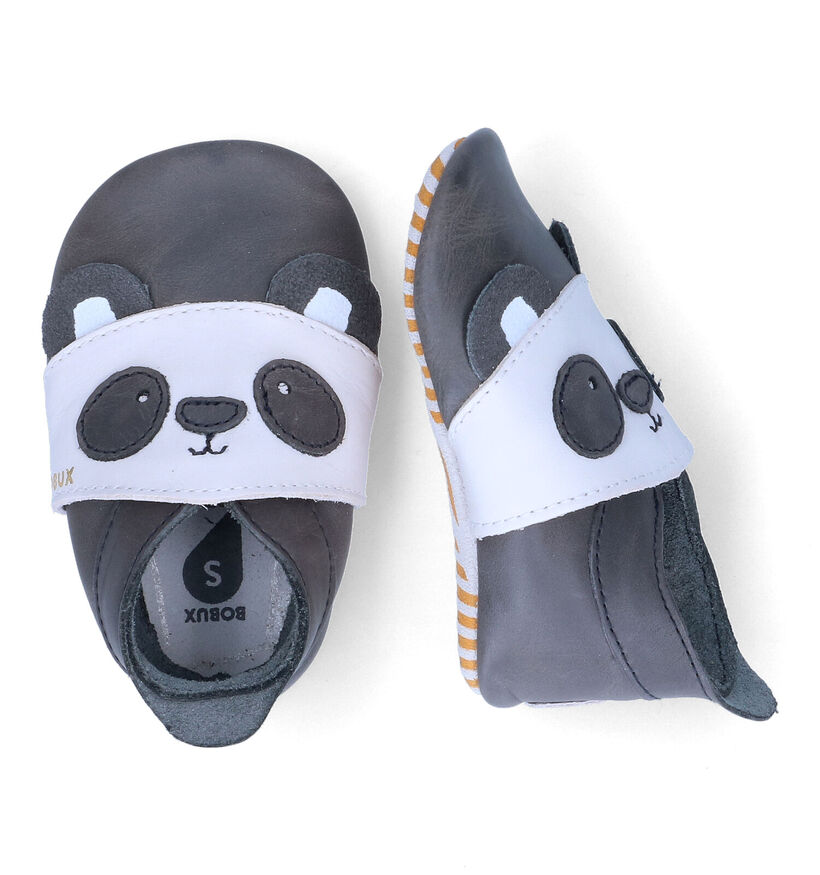 Bobux Bam Boo Chaussons pour bébé en Gris en cuir (303098)