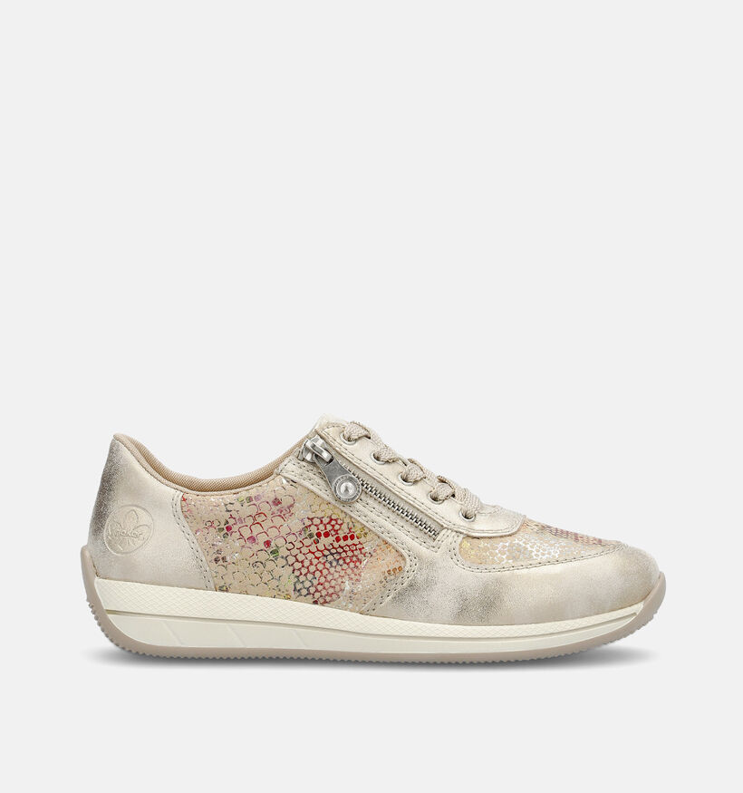 Baskets Rieker Femme à Lacets – Cuir Synthétique – Modèle 52824-60 – Beige – Taille 37 EU