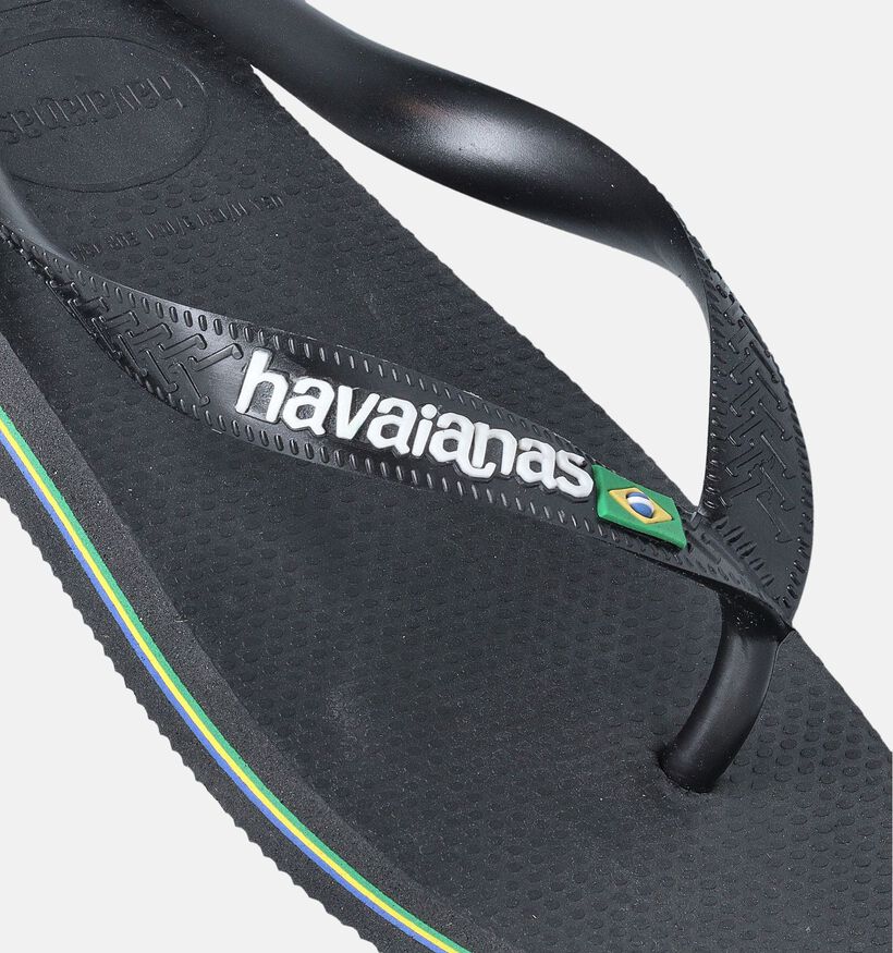 Havaianas Brasil Logo Zwarte Teenslippers voor heren (357801)