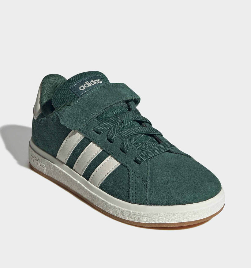 adidas Grand Court 00s Baskets basses en Vert pour gar&ccedil;ons, filles (375376) - pour semelles orthop&eacute;diques