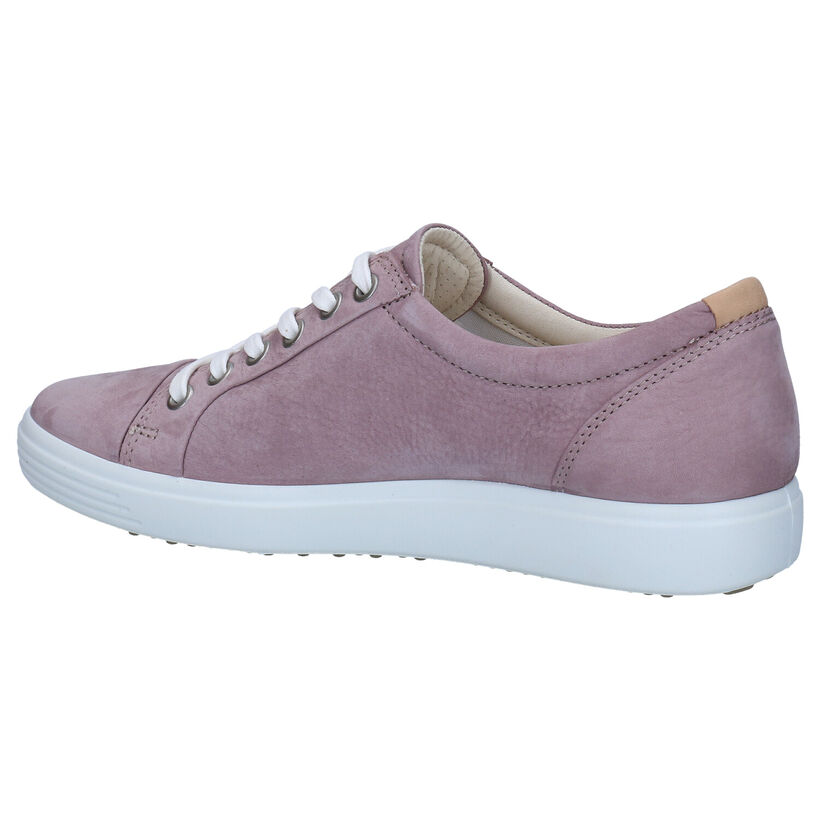 ECCO Soft Taupe Veterschoenen in daim (287332)