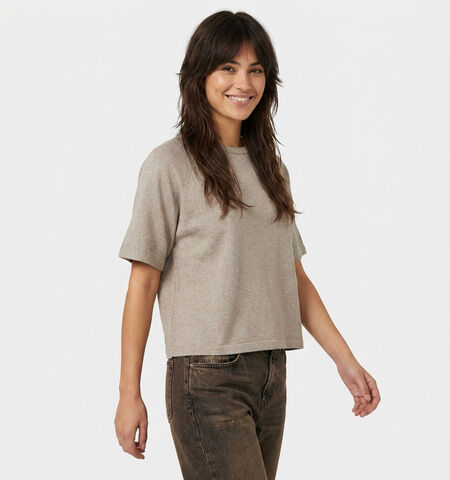 Pieces T-shirts Beige