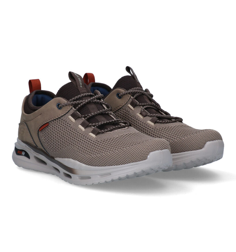 Skechers Arch Fit Orvan Percer Kaki Slip-on Sneakers voor heren (341853) - geschikt voor steunzolen