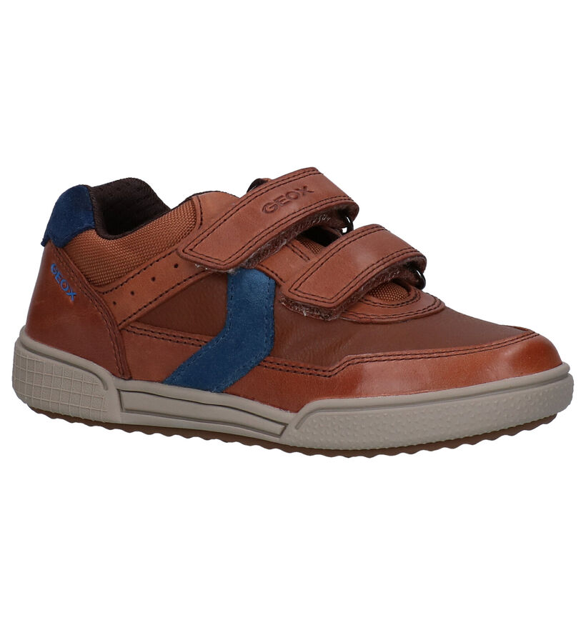 Geox Cognac Velcroschoenen in kunstleer (278297)