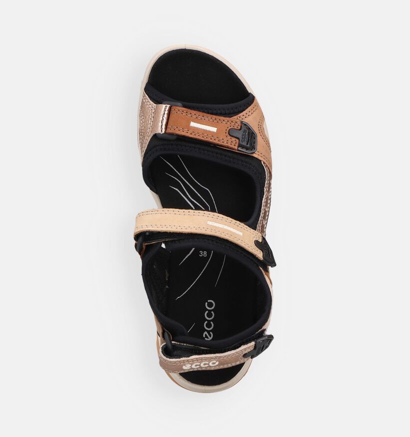 Ecco Offroad Sandales plates en Cognac pour femmes (369777)