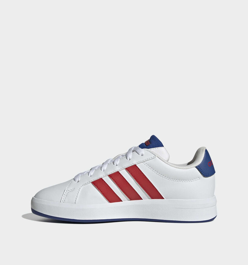 adidas Grand Court 3.0 Witte/Rode Sneakers voor jongens (375391)