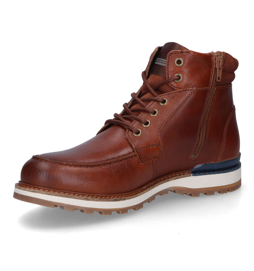 River Woods Giovanni Bottines en Cognac pour hommes (316645) - pour semelles orthopédiques