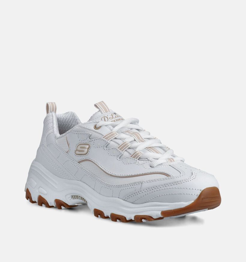 Skechers D'Lites Good Neutral Witte Chunky Sneakers voor dames (367462)