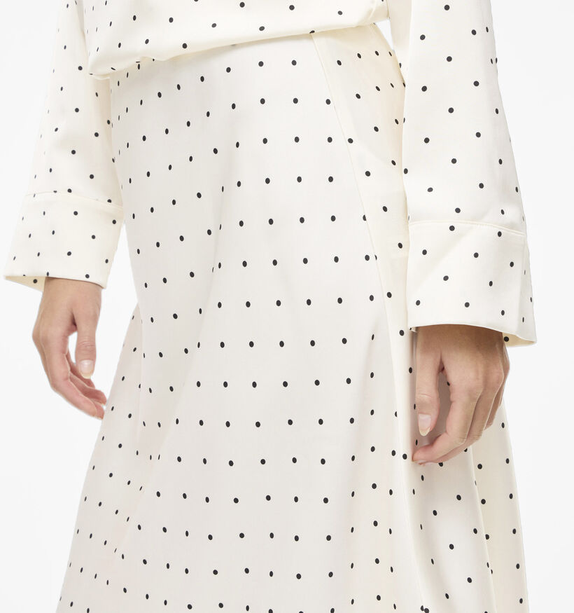 Vila Fadia Jupe longue Polkadots en Blanc pour femmes (374297)