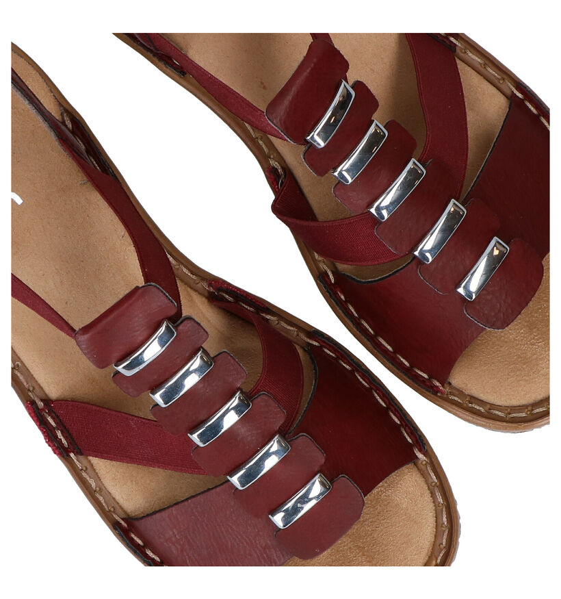 Rieker Bordeaux Sandalen in kunstleer (287433)