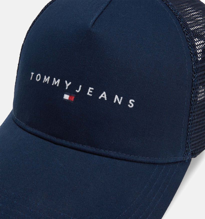 Tommy Hilfiger Linear Logo Trucker Cap Casquette en Blue pour hommes (343526)