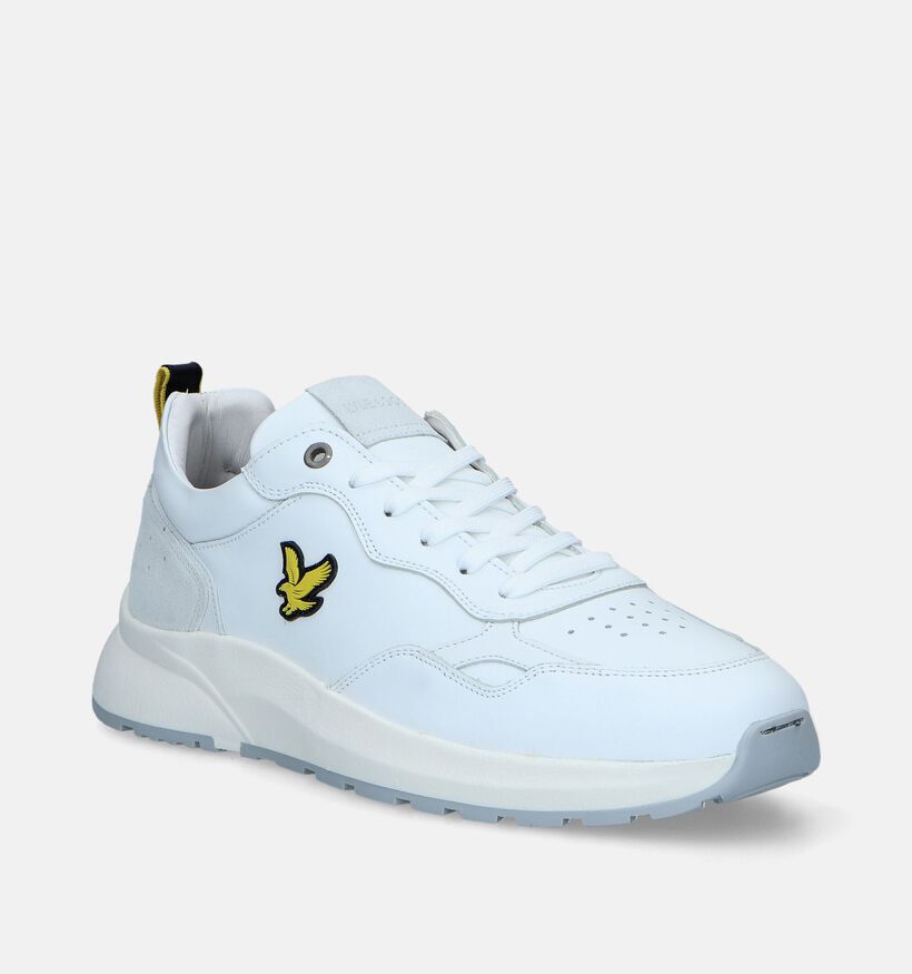 Lyle & Scott Witte Veterschoenen voor heren (348705) - geschikt voor steunzolen