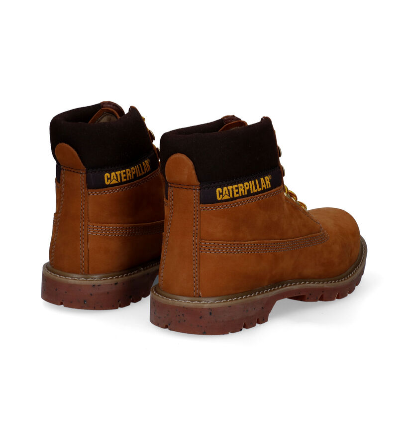 Caterpillar Colorado Bottines en Cognac en daim (295022)