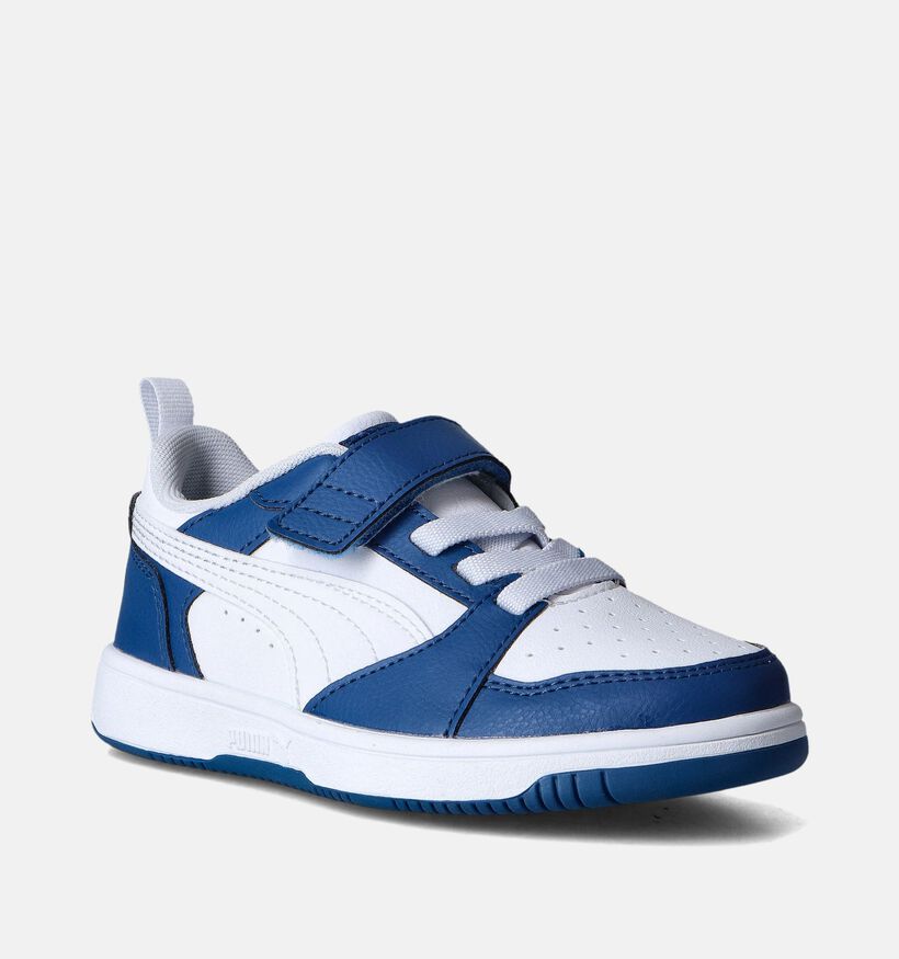Puma Rebound V6 Lo Baskets en Bleu pour filles, garçons (350377)