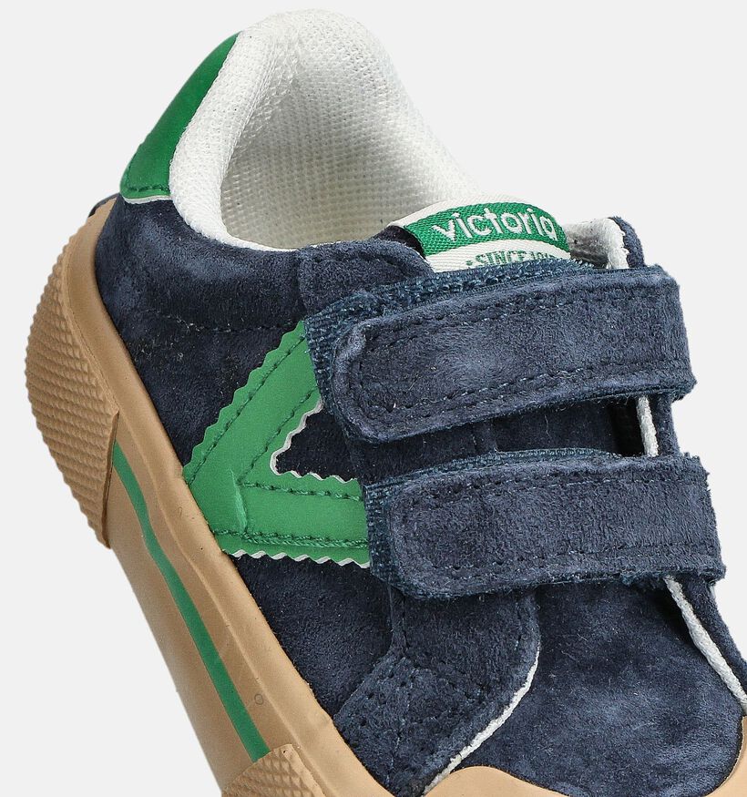 Victoria Tribu Chaussures à scratch en Bleu foncé pour filles, garçons (363402) - pour semelles orthopédiques