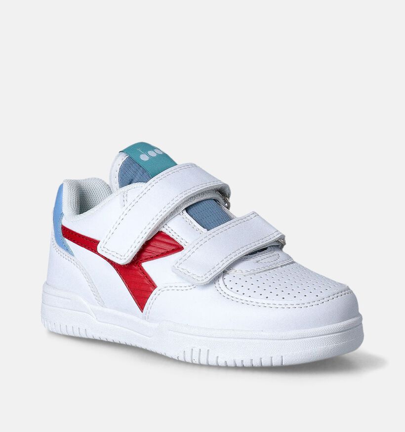 Diadora Raptor Low Stripe Witte Sneakers voor meisjes, jongens (350779)