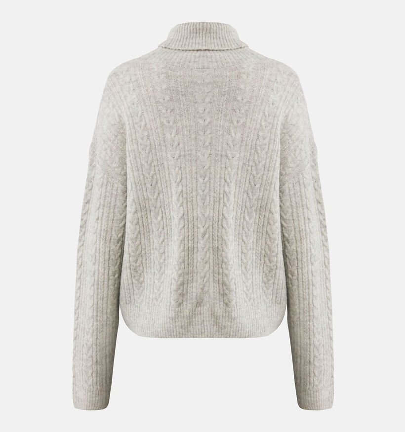 Mexx Grijze Gebreide cable trui voor dames (348277)