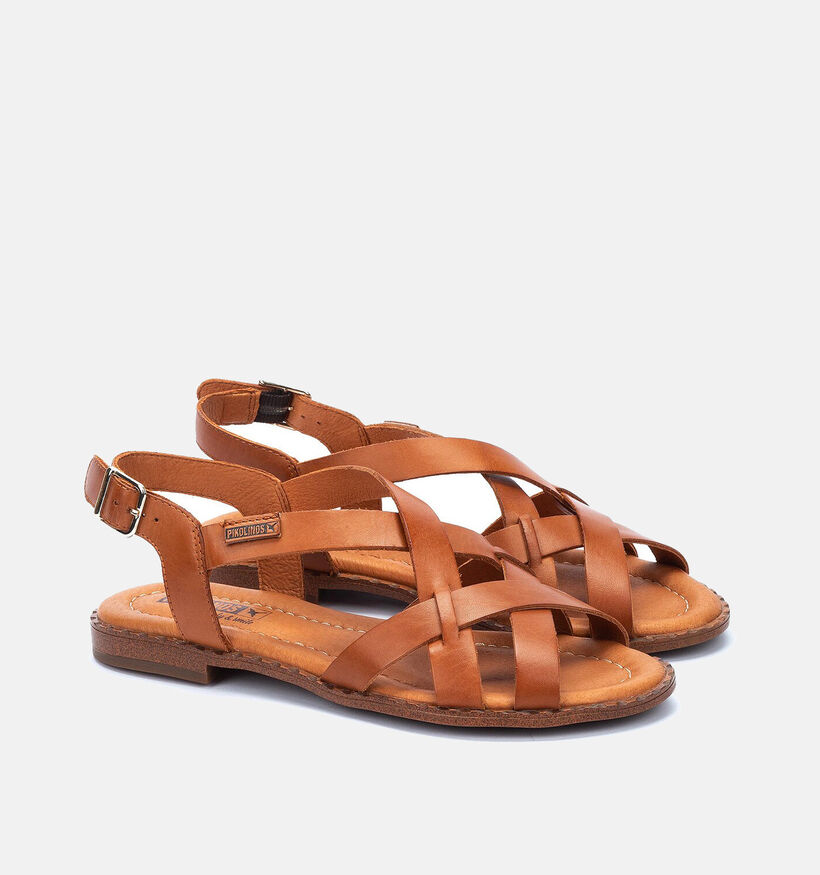 Pikolinos Sandales plates en Cognac pour femmes (354659)
