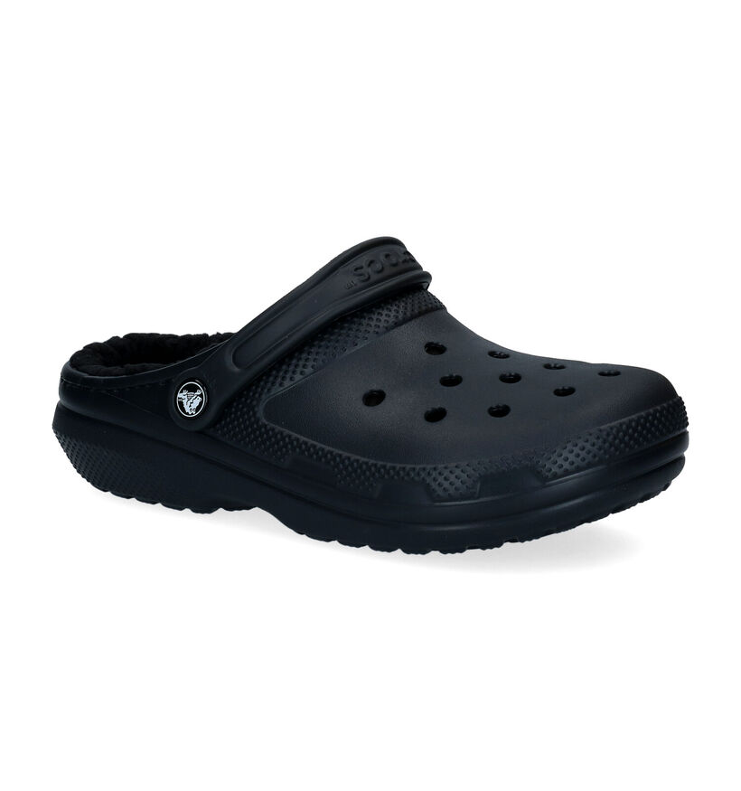 Crocs Classic Fuzz-lined Clog Nu-pieds en Noir pour femmes (298589)