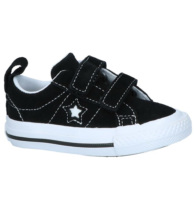 Zwarte Sneakers Converse One Star 2V OX in daim (238421)