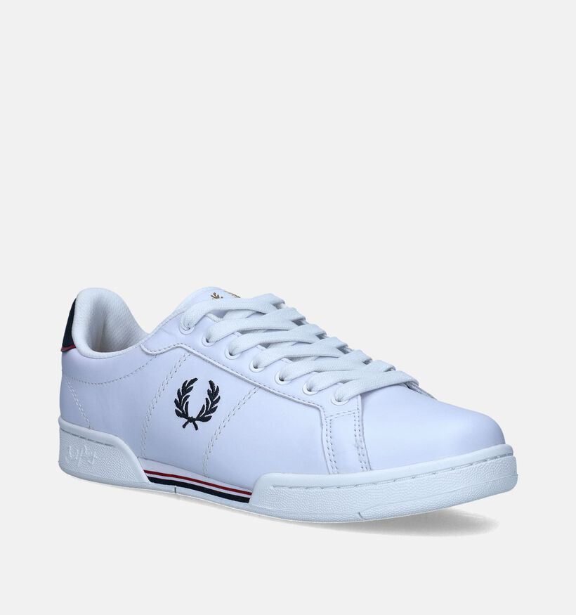 Fred Perry Witte Veterschoenen voor heren (349692) - geschikt voor steunzolen