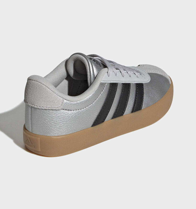 adidas VL Court Zilveren Lage Sneakers voor meisjes (366950) - geschikt voor steunzolen