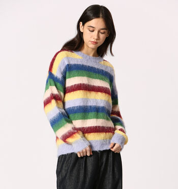 Pull bleu The Korner Pulls Marron/Bleu
