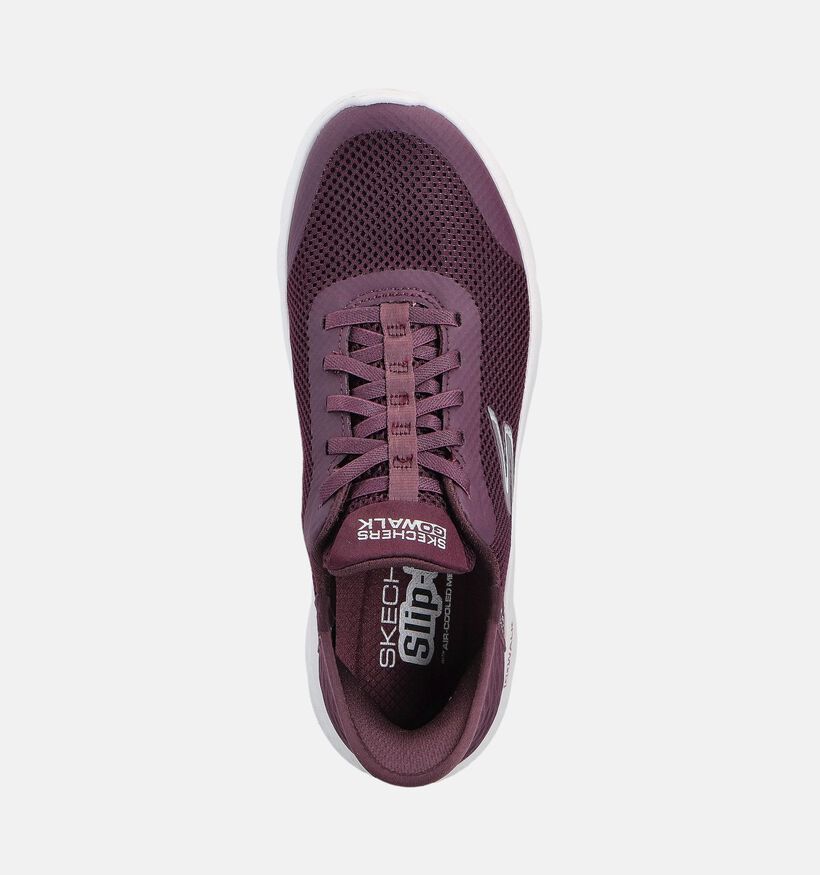 Skechers GO WALK FLEX ENTRY Baskets en basses en Bordeaux pour femmes (360903)