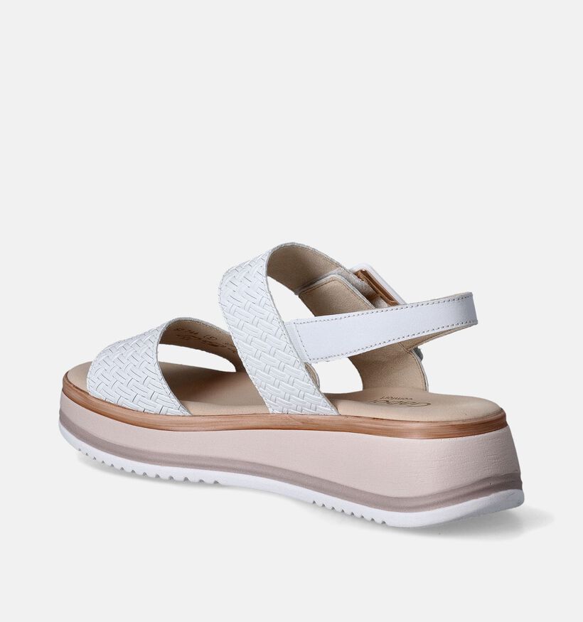 Gabor Witte Sandalen met sleehak voor dames (352031)