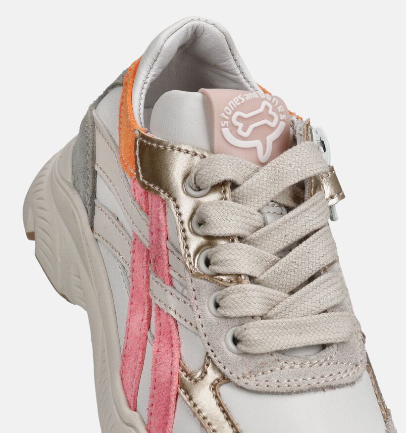 STONES and BONES Pokes Baskets basses en Beige pour filles (372121) - pour semelles orthop&eacute;diques