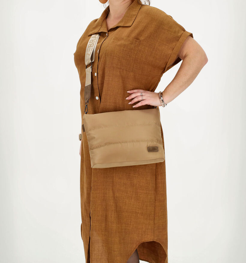 ZEBRA Elske Taupe Schoudertas voor dames (374368)