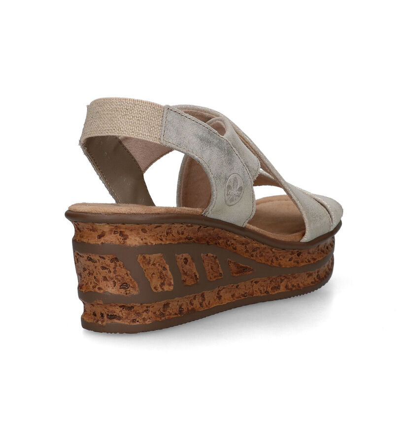 Rieker Gouden Sandalen voor dames (323640)