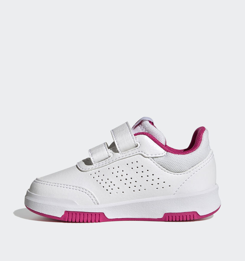 adidas Tensaur Sport 2.0 Baskets en Blanc/Rose pour filles (366021) - pour semelles orthop&eacute;diques