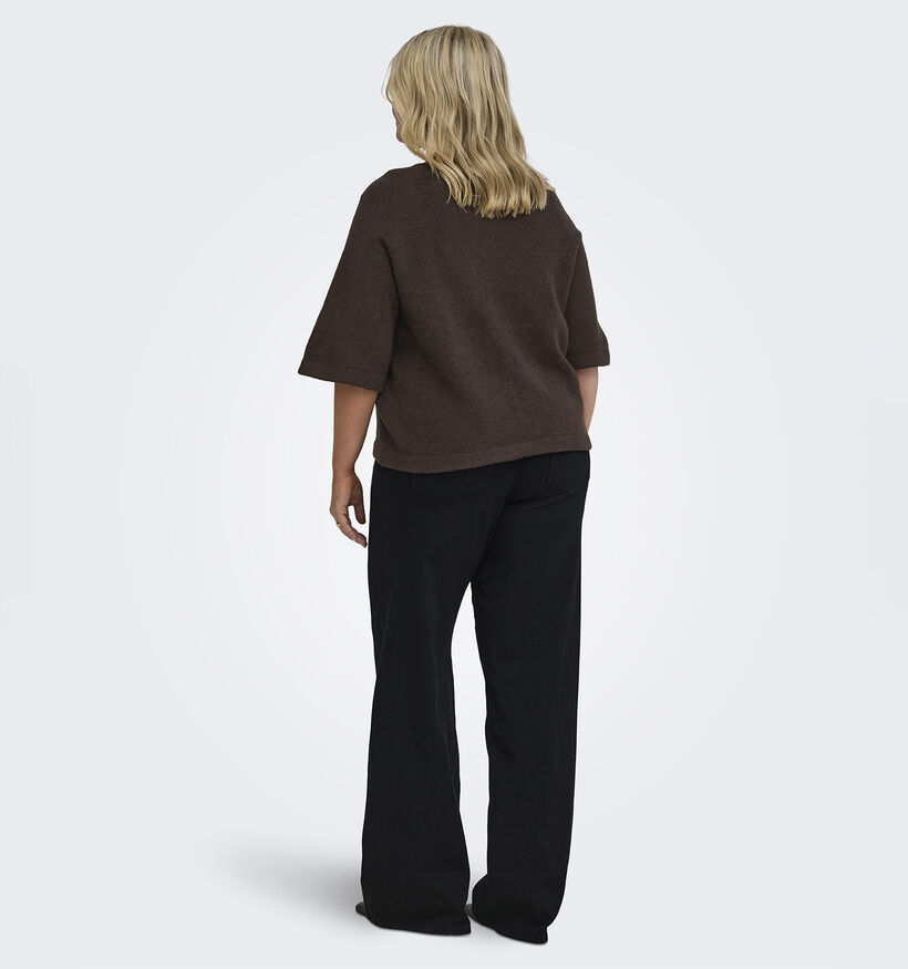 ONLY Carmakoma Simoni Donkerbruine Trui voor dames (378400)