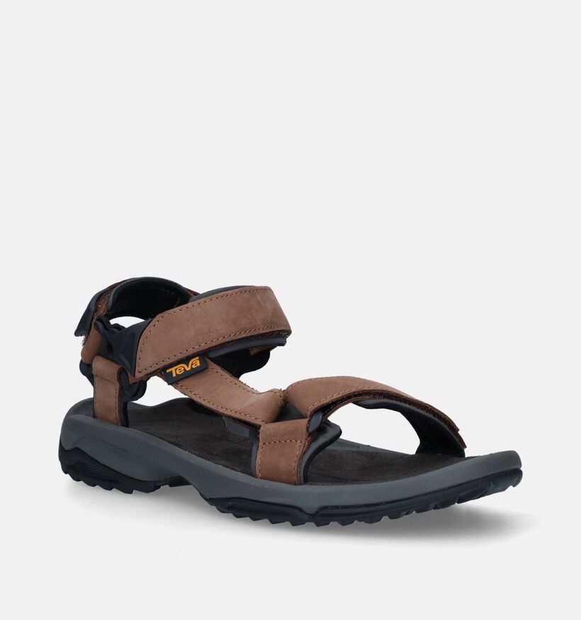 Teva Terra FI Lite Leather Sandales de marche en Cognac pour hommes (354634)