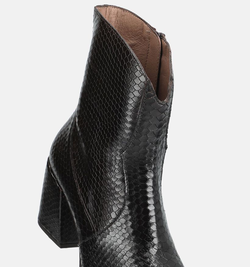 Wonders Bottines en Brun fonc&eacute; pour femmes (381450)