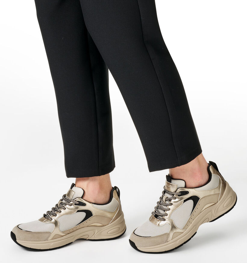 Geox Zarvia Baskets habillées en Or pour femmes (360128) - pour semelles orthopédiques