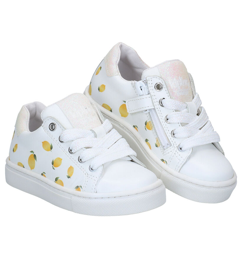 Kipling Vicky Lemon Chaussures à lacets en Blanc en cuir (289892)