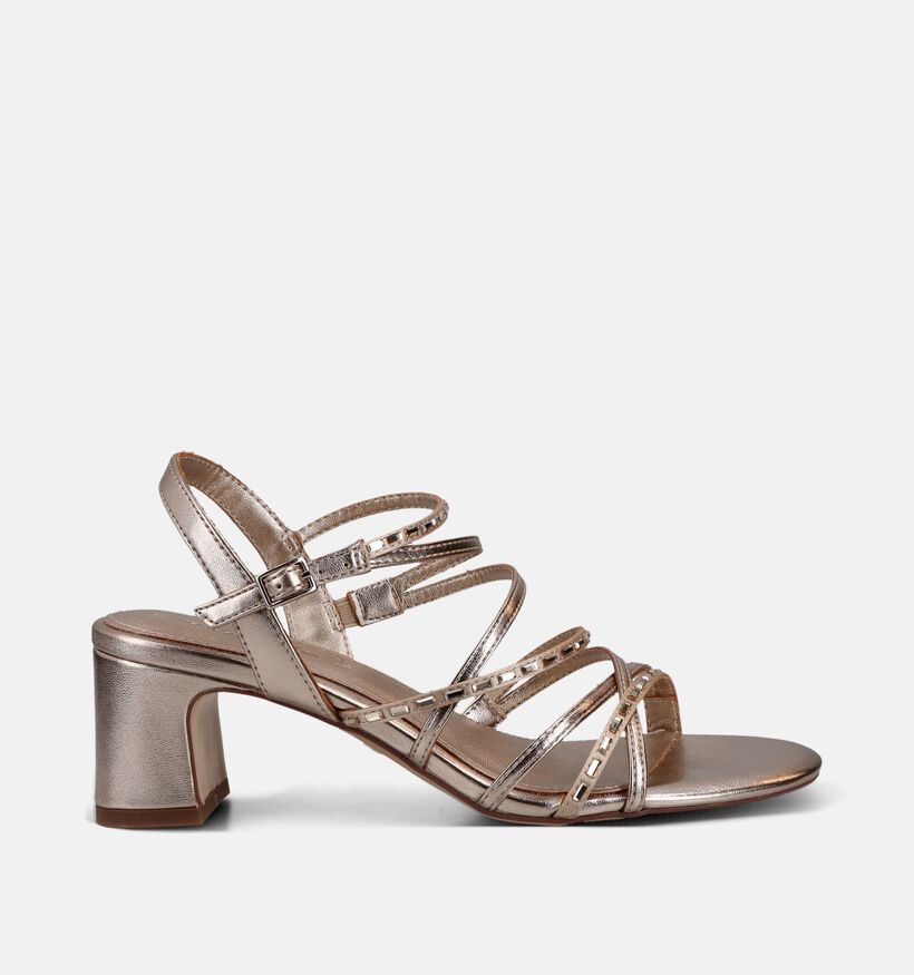 Tamaris Sandales &agrave; talons en Or pour femmes (371710)