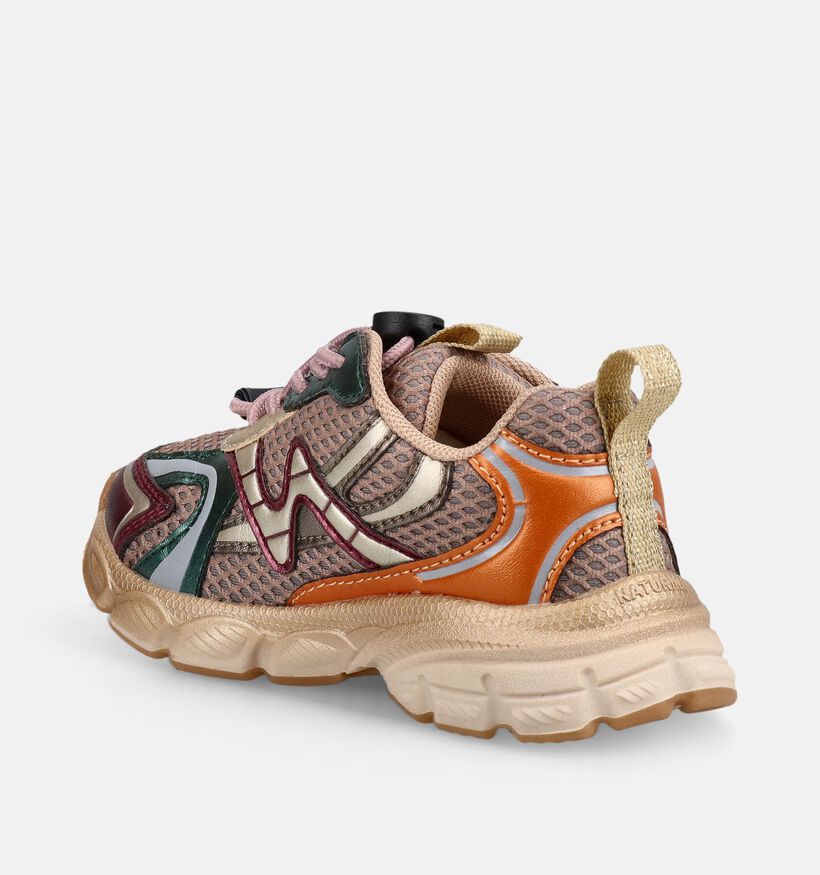 Naturino Wave Baskets basses en Brun/Multi pour filles (380169) - pour semelles orthop&eacute;diques