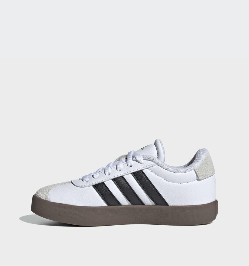adidas VL Court 3.0 Baskets en Blanc pour filles, garçons (365316) - pour semelles orthopédiques