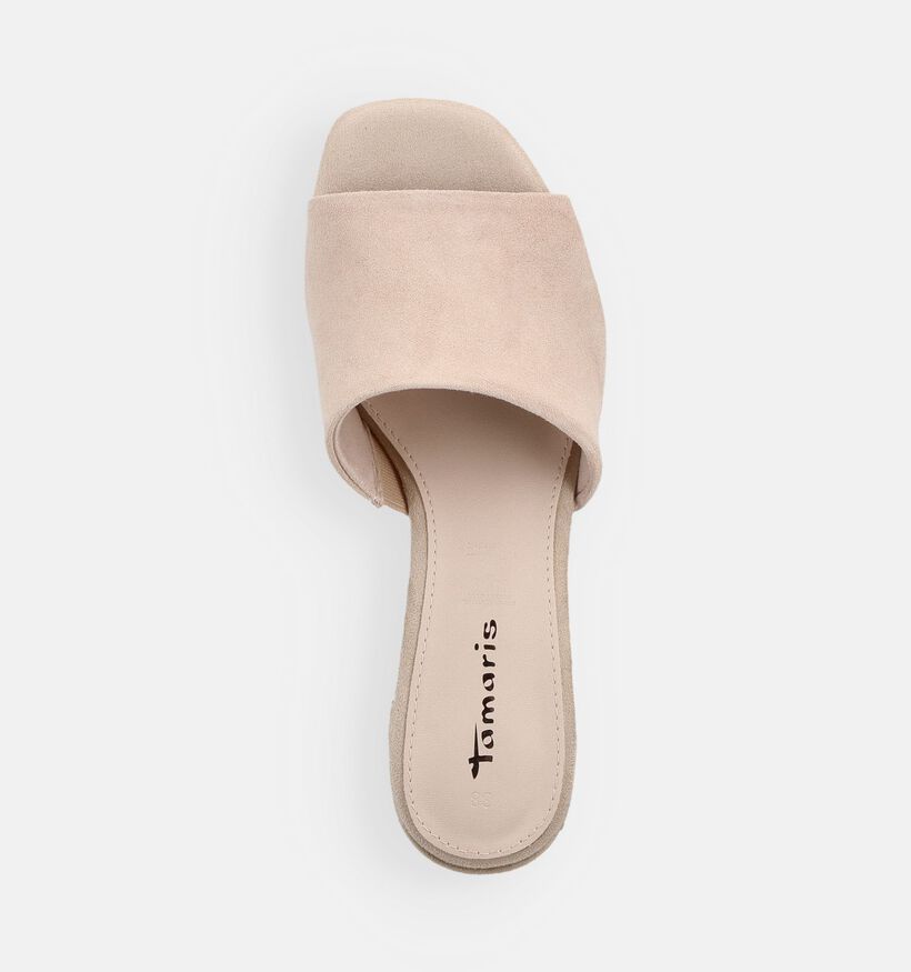 Tamaris Nude Suede Nu-pieds &agrave; talons en Beige pour femmes (371795)