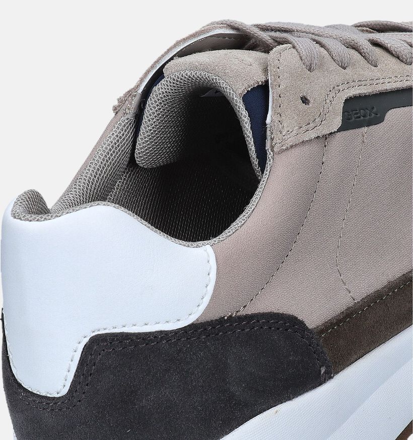 Geox Branthon Taupe veterschoenen voor heren (351624) - geschikt voor steunzolen