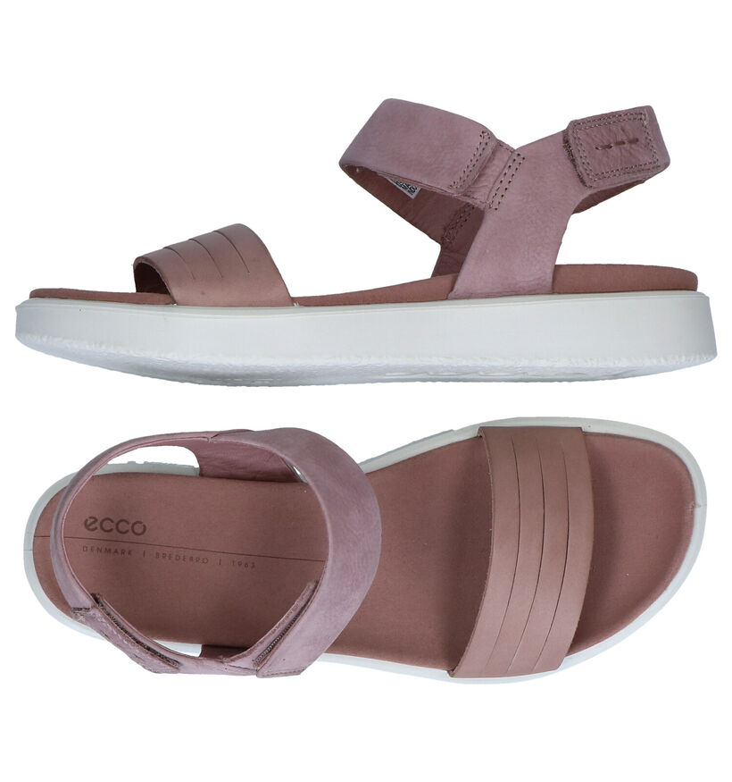 Ecco Flowt Roze Sandalen in nubuck (287290)