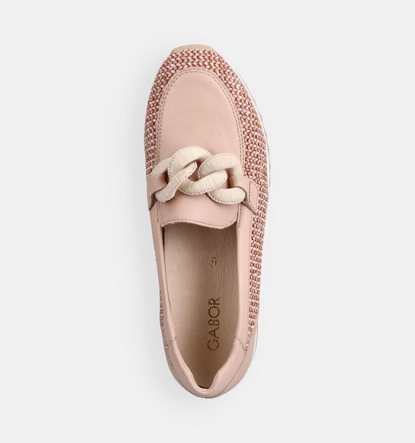 Gabor Best Fitting Mocassins en Rose pour femmes (371189) - pour semelles orthop&eacute;diques