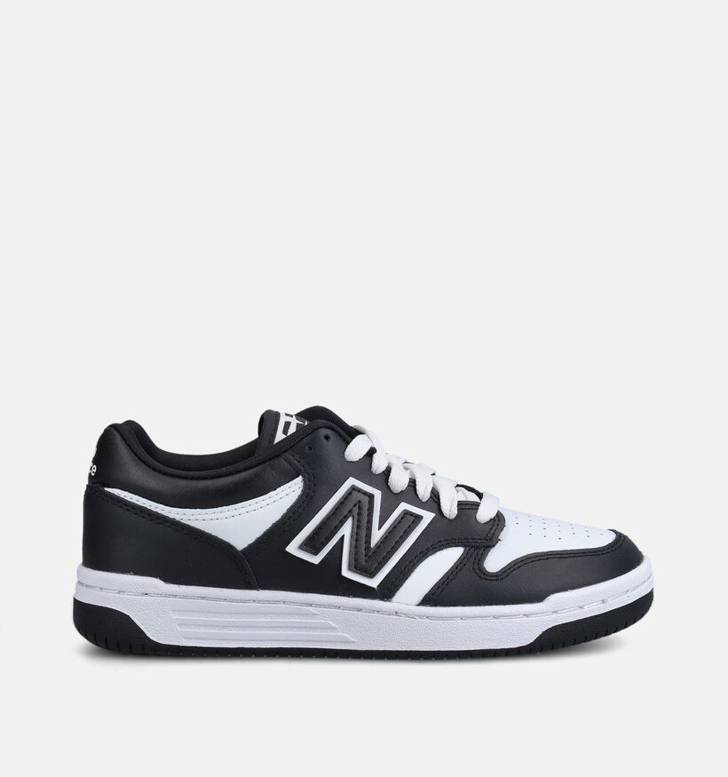 New Balance 480 Zwarte/Witte Sneakers voor jongens (375253) - geschikt voor steunzolen