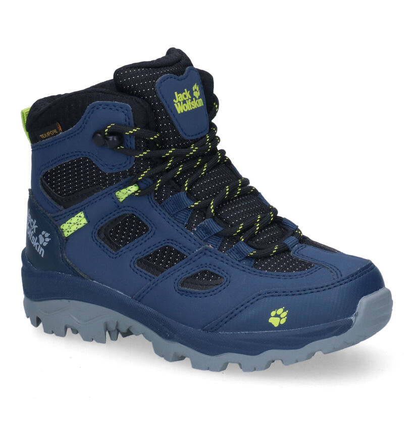 Jack Wolfskin Vojo Texapore Chaussures de marche en Bleu pour garçons (307741) - pour semelles orthopédiques
