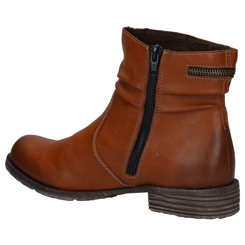 Rieker Bottines plates en Cognac pour femmes (315753)