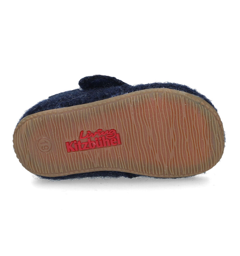Living Kitzbühel Pantoufles fermées en Bleu foncé pour garçons (317012)